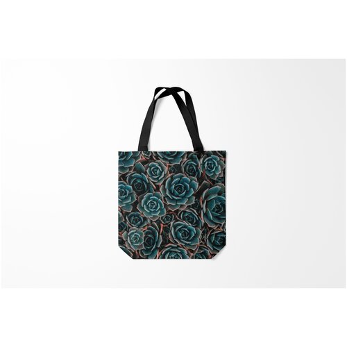 фото Сумка-шоппер / 40х40 см / тренды / цветы розы steel roses burnettie