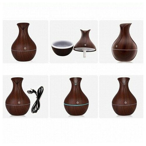 Ультразвуковой увлажнитель-ароматизатор с подсветкой - Кувшин тёмное дерево 116000₽