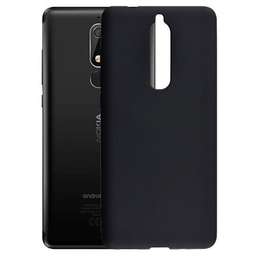 фото Матовый чехол mattecover для nokia 5.1 силиконовый черный