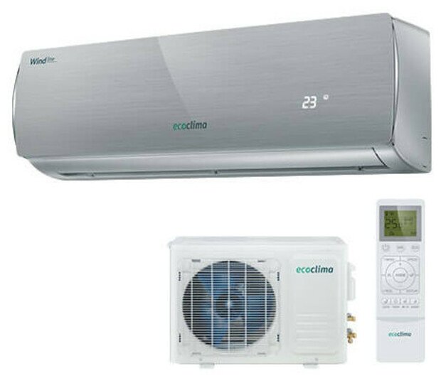 Сплит-система Ecoclima EC/I-09QC/ECW/I-09QCG Wind Line Inverter (Silver)