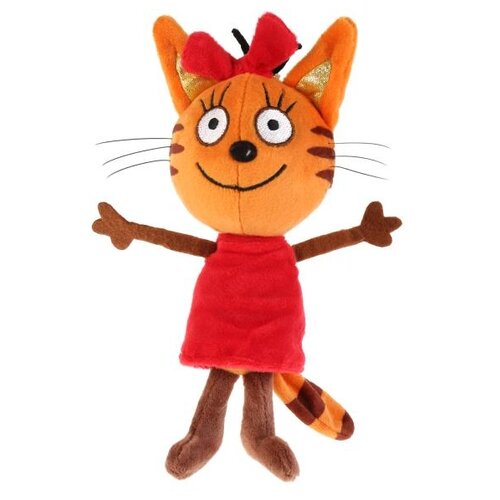 Мягкая игрушка Мульти-Пульти Три кота Карамелька V92307-13NS, 13 см, оранжевый/коричневый