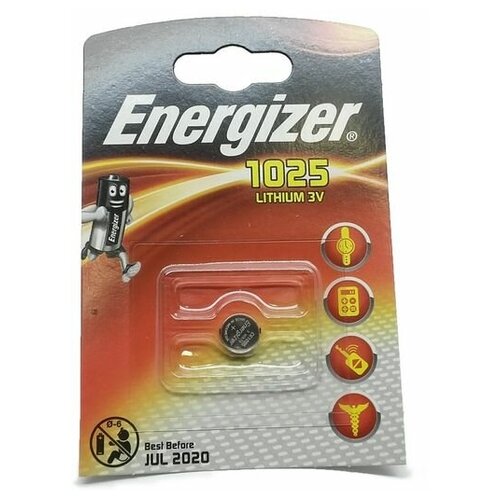 Батарейка Energizer CR1025 3V Lithium 1/10 energizer батарейка energizer lithium cr2032 3v e301021302 10 шт