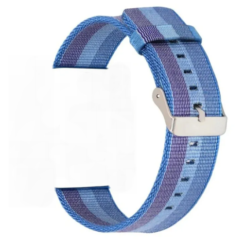 фото Cменный тканевый ремешок для умных смарт-часов apple watch series 3 38/40мм из ультра-прочного плотного качественного нейлона с дизайном спорт голубой mypads