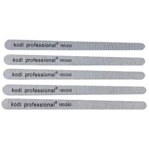Kodi Professional Пилка для маникюра и педикюра / Пилки для ногтей / капля / 180/240 грит / 10 шт.