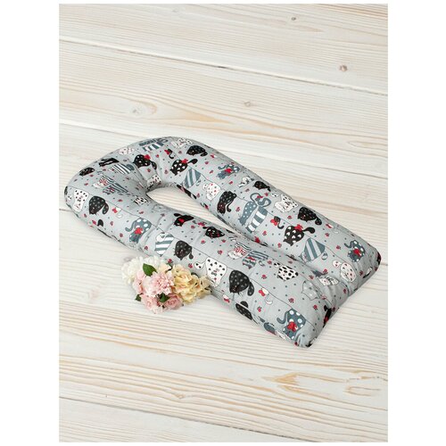 фото Подушка для беременных amarobaby 340х35 u - образная котики