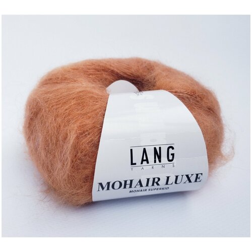 пряжа grande lang yarns гранде цвет 06 васильковый 50гр 62м 100% хлопок 1 моток Пряжа Lang Yarns Mohair Luxe (Мохер Люкс), цвет 0175,77% суперкид мохер, 23% шелк, 25 гр 175 м, 1 моток.