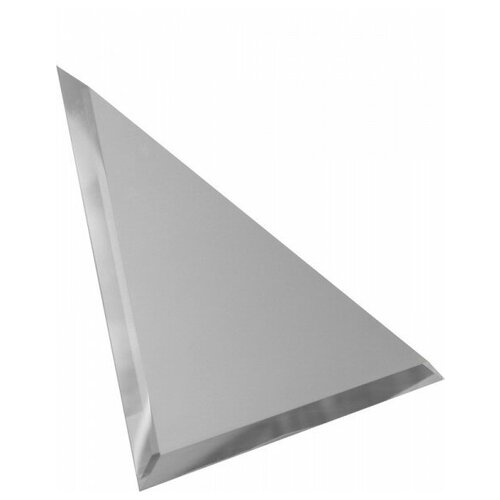 Плитка ДСТ Треугольная зеркальная серебряная с фацетом 10мм - 250х250 мм/10шт ТЗС1-03 (65 шт