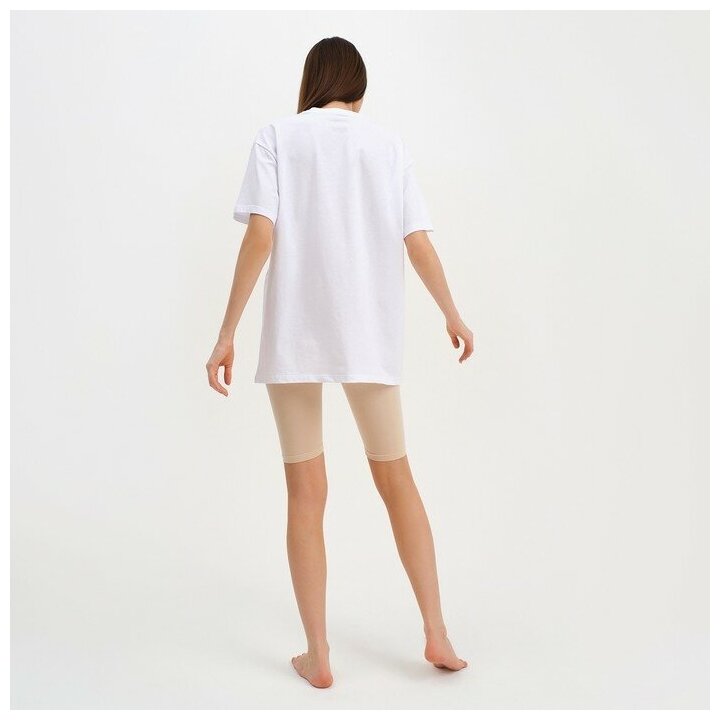 Пижама женская (футболка и шорты) KAFTAN Coffee размер 40-42, цвет белый (1 шт.) - фотография № 5