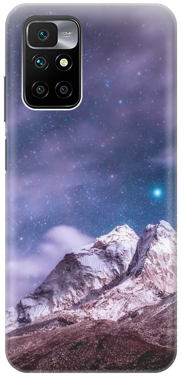 Силиконовый чехол Горы и звездное небо на Xiaomi Redmi 10 / Сяоми Редми 10