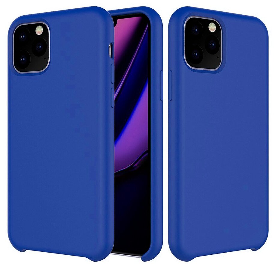 Силиконовая накладка без логотипа (Silicone Case) для Apple iPhone 11 синий
