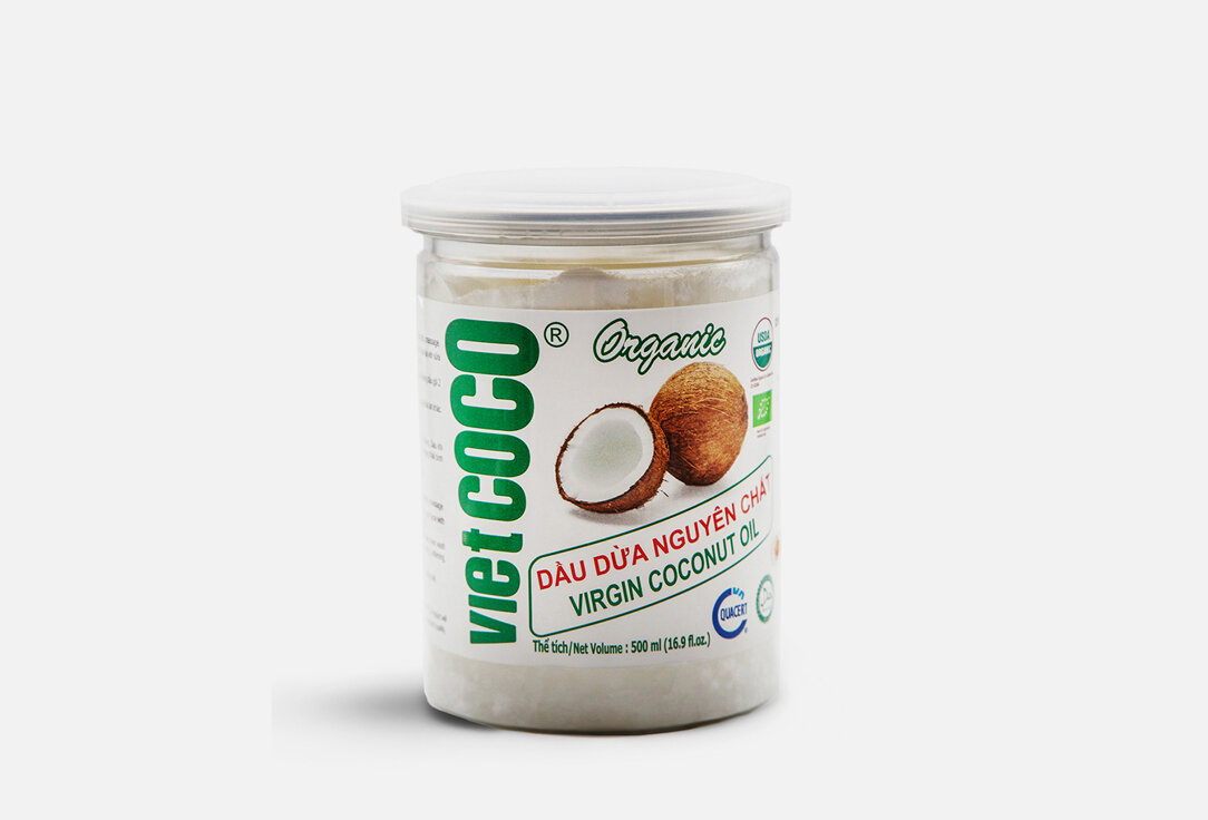 Кокосовое масло нерафинированное холодного отжима VietCOCO Organic Virgin Coconut Oil / объём 500 мл