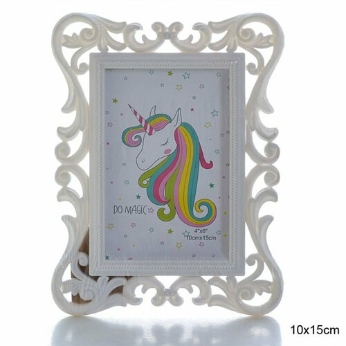 Фоторамка настольная белая для фото 10х15 белый