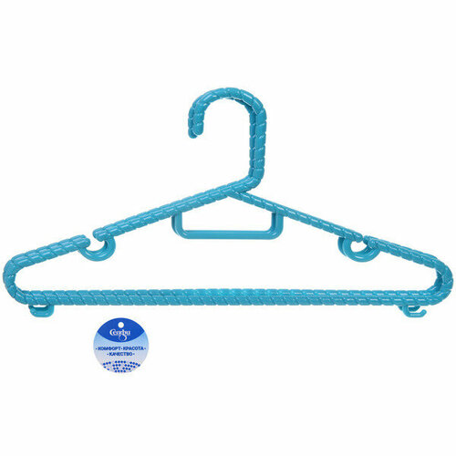 Плечики для одежды 2шт эклатти цвет бирюзовый 3718см Лейбл Селфи 409₽