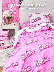 Комплект постельного белья 1,5 спальный Crazy Getup, перкаль хлопок, 1 наволочка 70х70, Barbie рис. 16795-1/16795-2