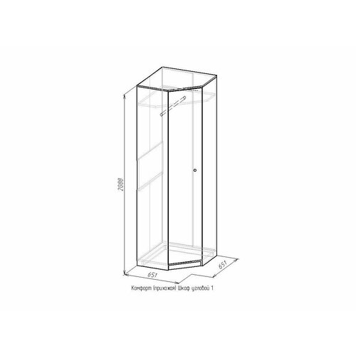 Шкаф угловой Комфорт 1 дуб сонома 9086₽