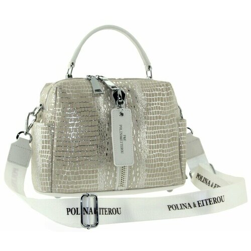 Сумка бочонок Polina & Eiterou, бежевый