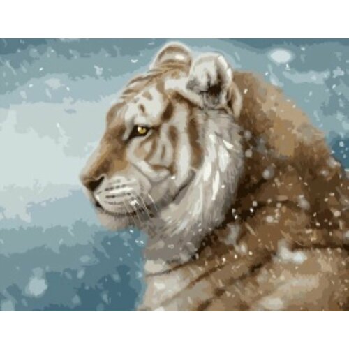 Тигр зимой 40х50