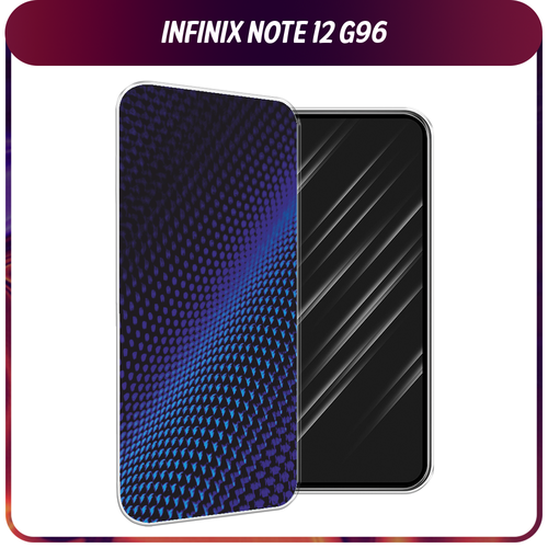 Силиконовый чехол на Infinix Note 12 G96 / Инфиникс Ноут 12 G96 Синий карбон силиконовый чехол на infinix note 12 g96 инфиникс ноут 12 g96 изумрудная змея