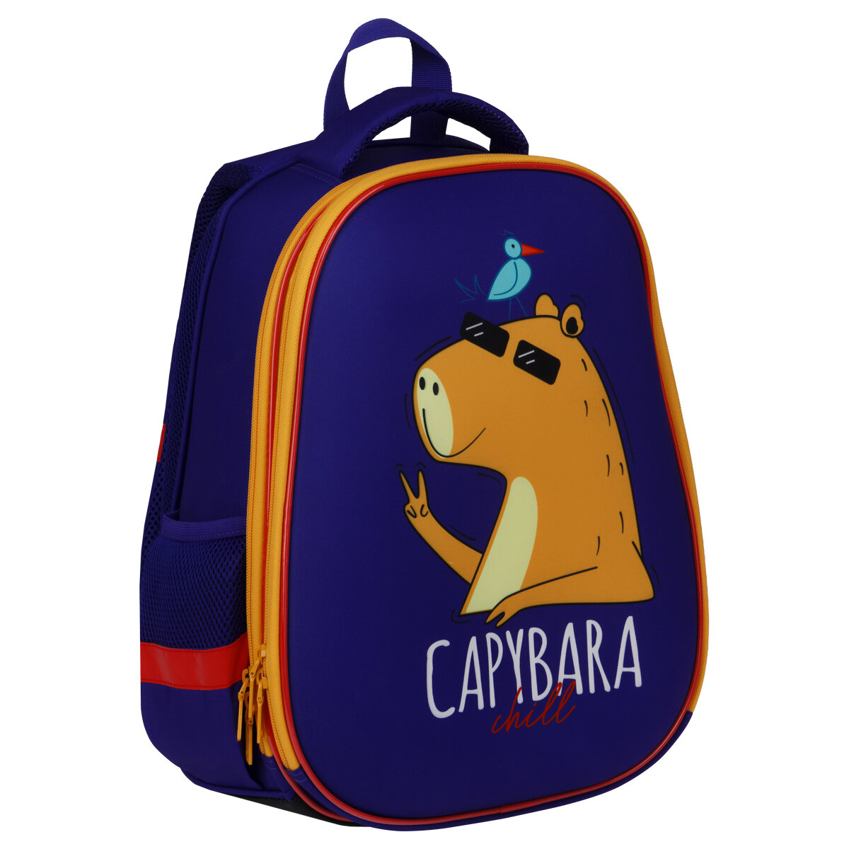 Ранец ArtSpace School Friend "Capybara" 39*30*18см, 2 отделения, 2 кармана, анатомическая спинка