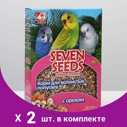 Корм Seven Seeds Special для волнистых попугаев, с орехом, 400 г (2 шт) корм для кроликов seven seeds полнорационный special 400 г