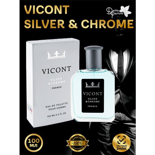 Туалетная вода мужская Vicont Silver&Chrome, 100 мл