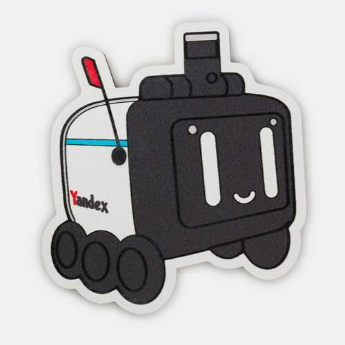 Магнит Робот-доставщик Яндекса радостный 390₽