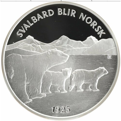 Клуб Нумизмат Монета Жетон Норвегии 2005 года Серебро Белые медведи