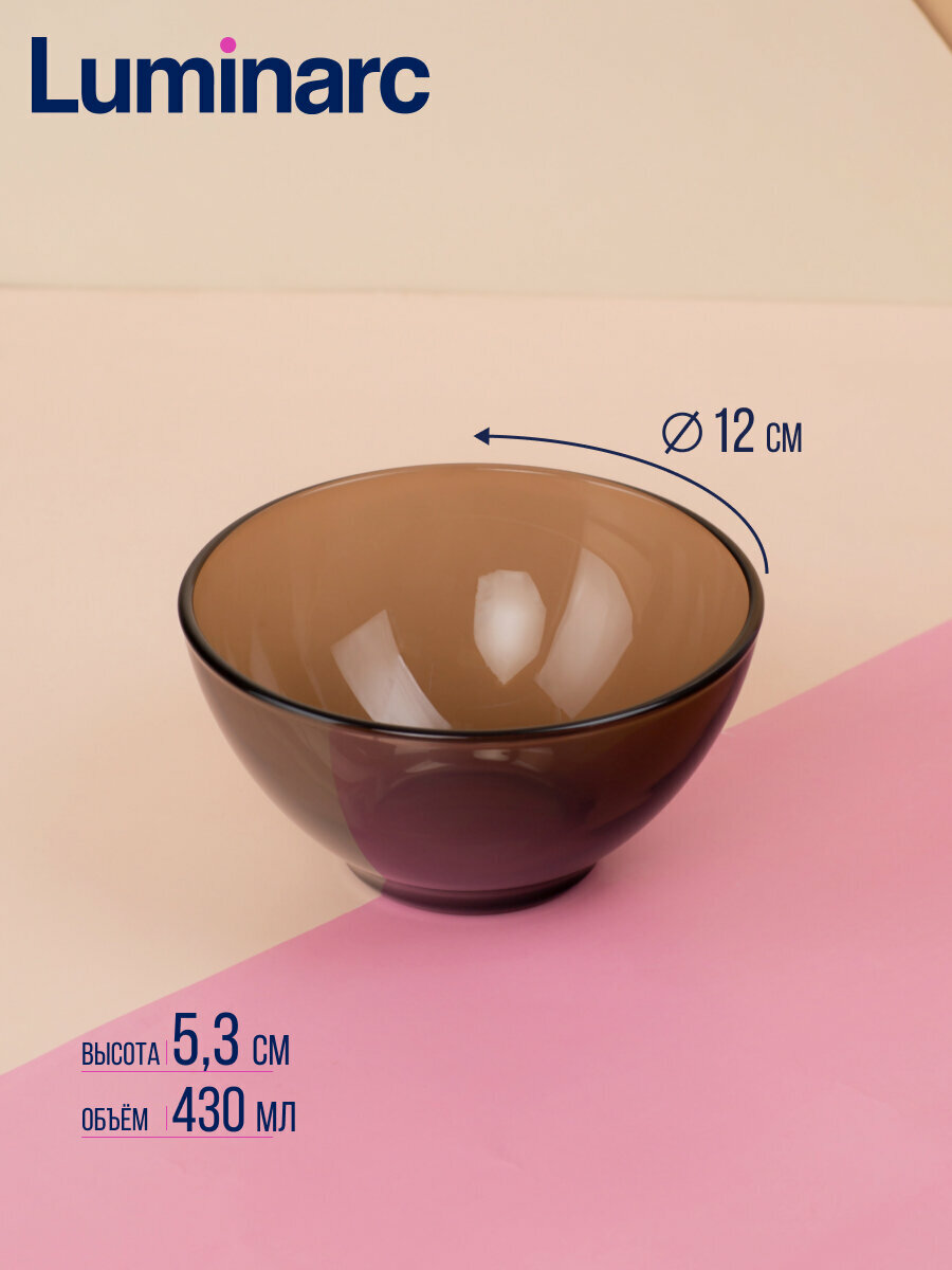 Салатник Luminarc Ambiante Eclipse эклипс, круглый, стекло, 12x12 см — фото 1