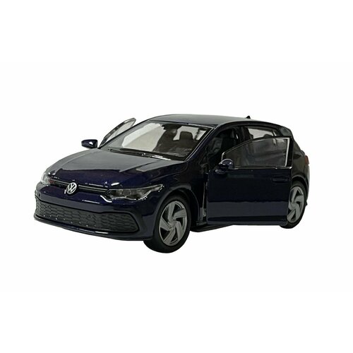 Модель машинка металлическая 1:38 Volkswagen Golf 8 GTI, пруж. мех, WELLY, синий