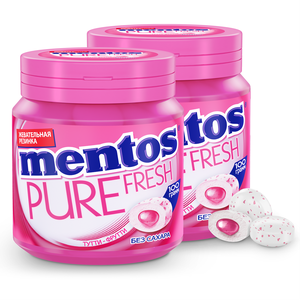 Жевательная резинка Mentos Pure Fresh Тутти Фрутти, 2шт по 100г