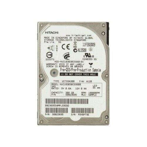 Hitachi Ultrastar С10K300 300 Гб HUC103030CSS600 SAS 13068₽