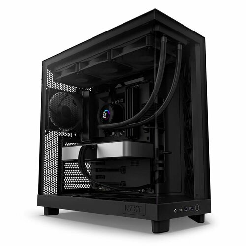 Двухкамерный компьютерный корпус NZXT H6 Flow (версия без кулеров), Черный