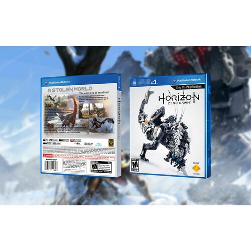 кастомная обложка для кейса бокса ps 4 spider man Horizon Zero Down / Эксклюзивная Обложка для Кейса PS 4