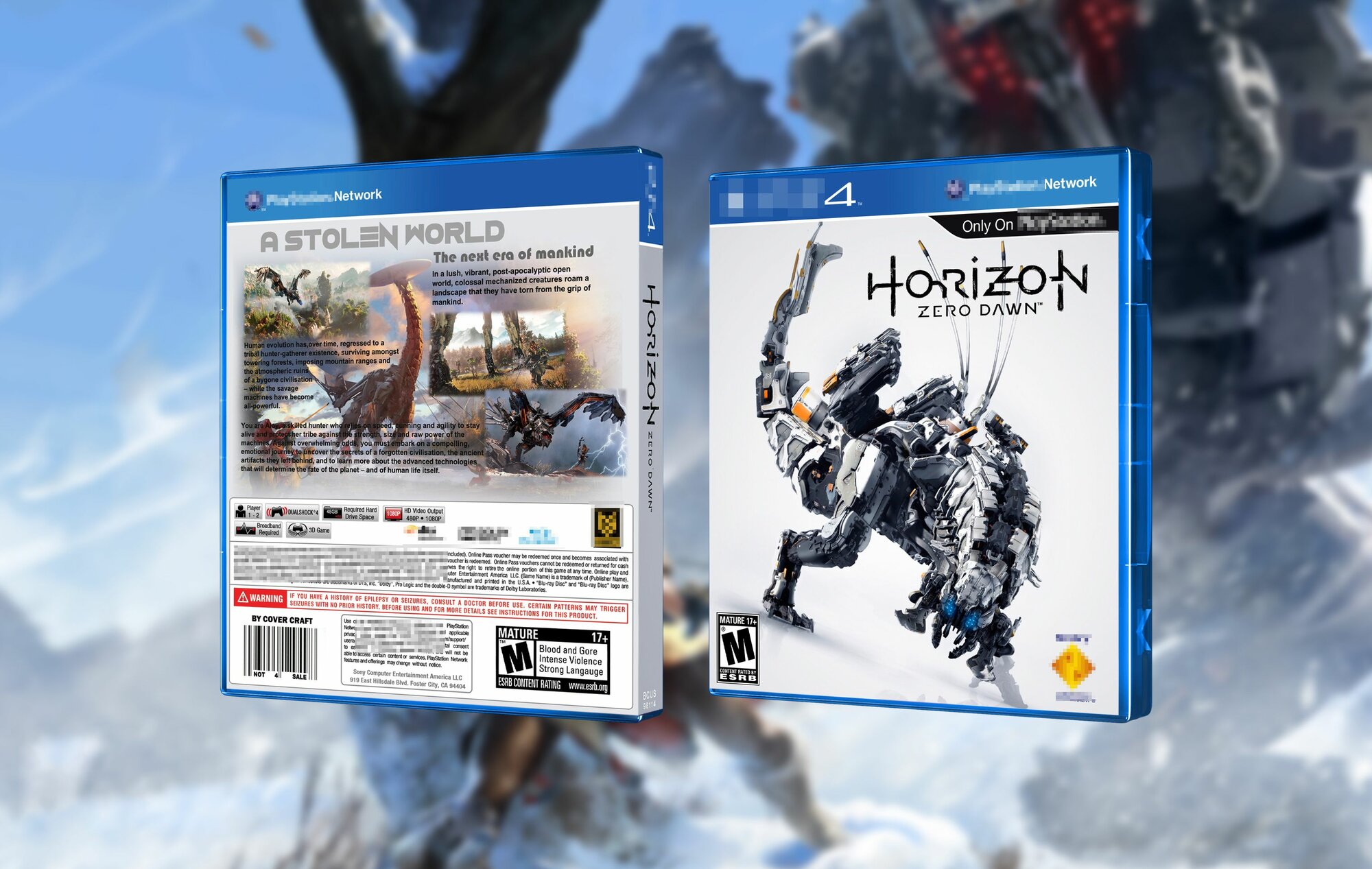 Horizon Zero Down / Эксклюзивная Обложка для Кейса PS 4