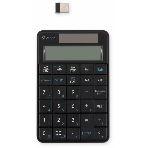 Клавиатура Оклик K604W черный USB беспроводная slim для ноутбука 1979325 179900₽