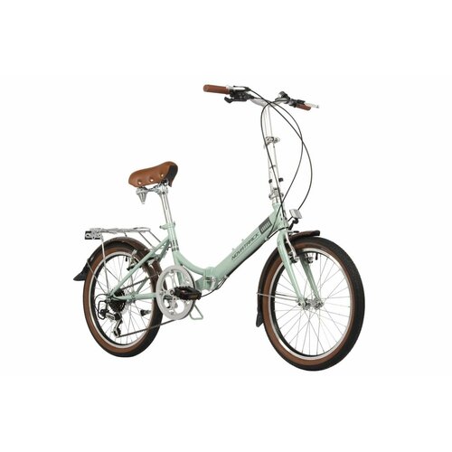 Велосипед NOVATRACK 20 складной, AURORA, мятный, Shimano 6 speed, TY21/TS38/SG-6SI велосипед novatrack 20 складной 20nftg301 wt21