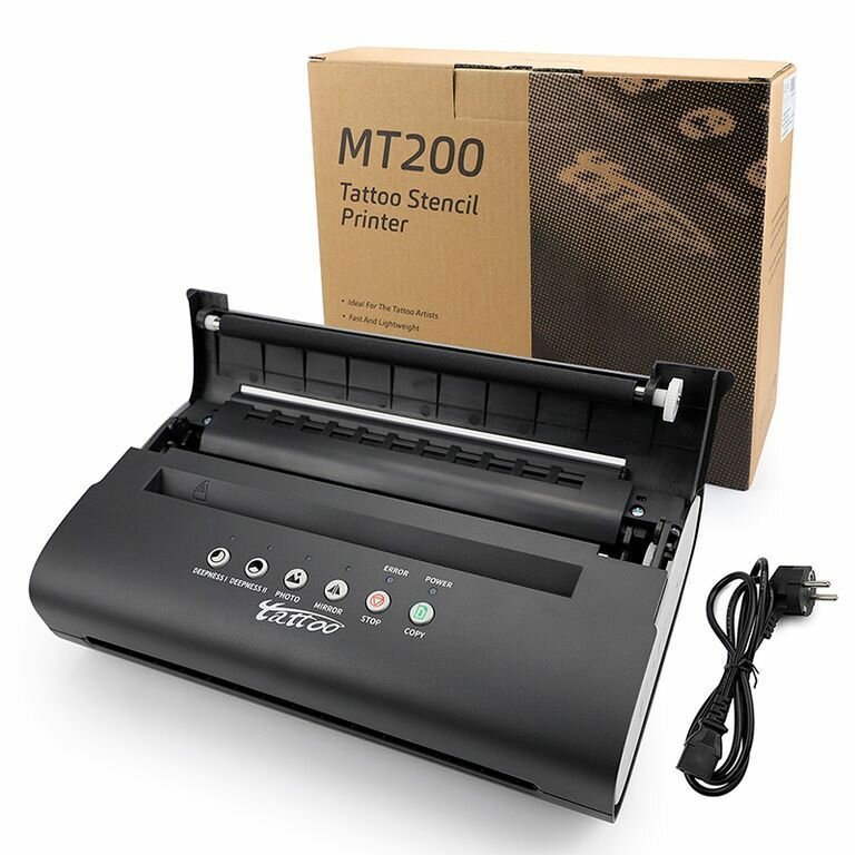 Трансферный тату принтер, термокопировальная машина для трансферной бумаги Tattoo Stencil Printer MT200