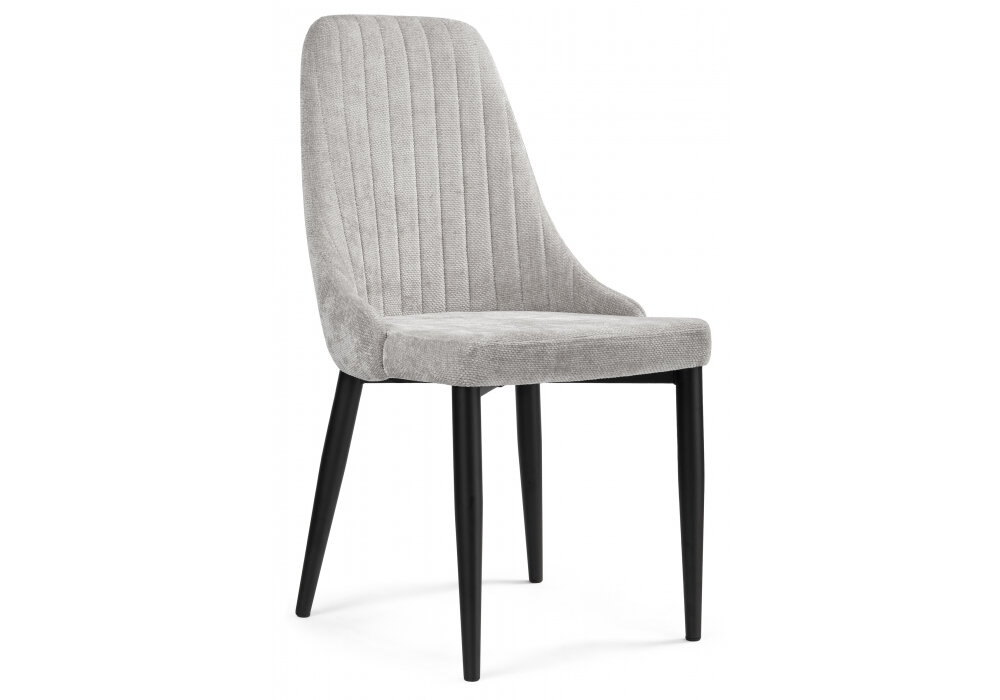 фото Стул Woodville Kora серая ткань / черный