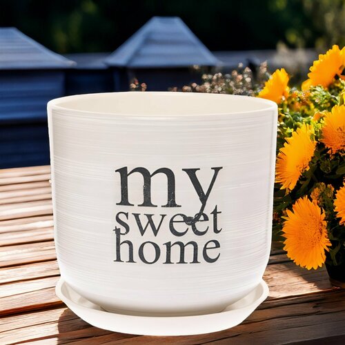 Горшок кашпо для цветов суккулентов кактуса керамика Милый дом D12xH105 см 744₽