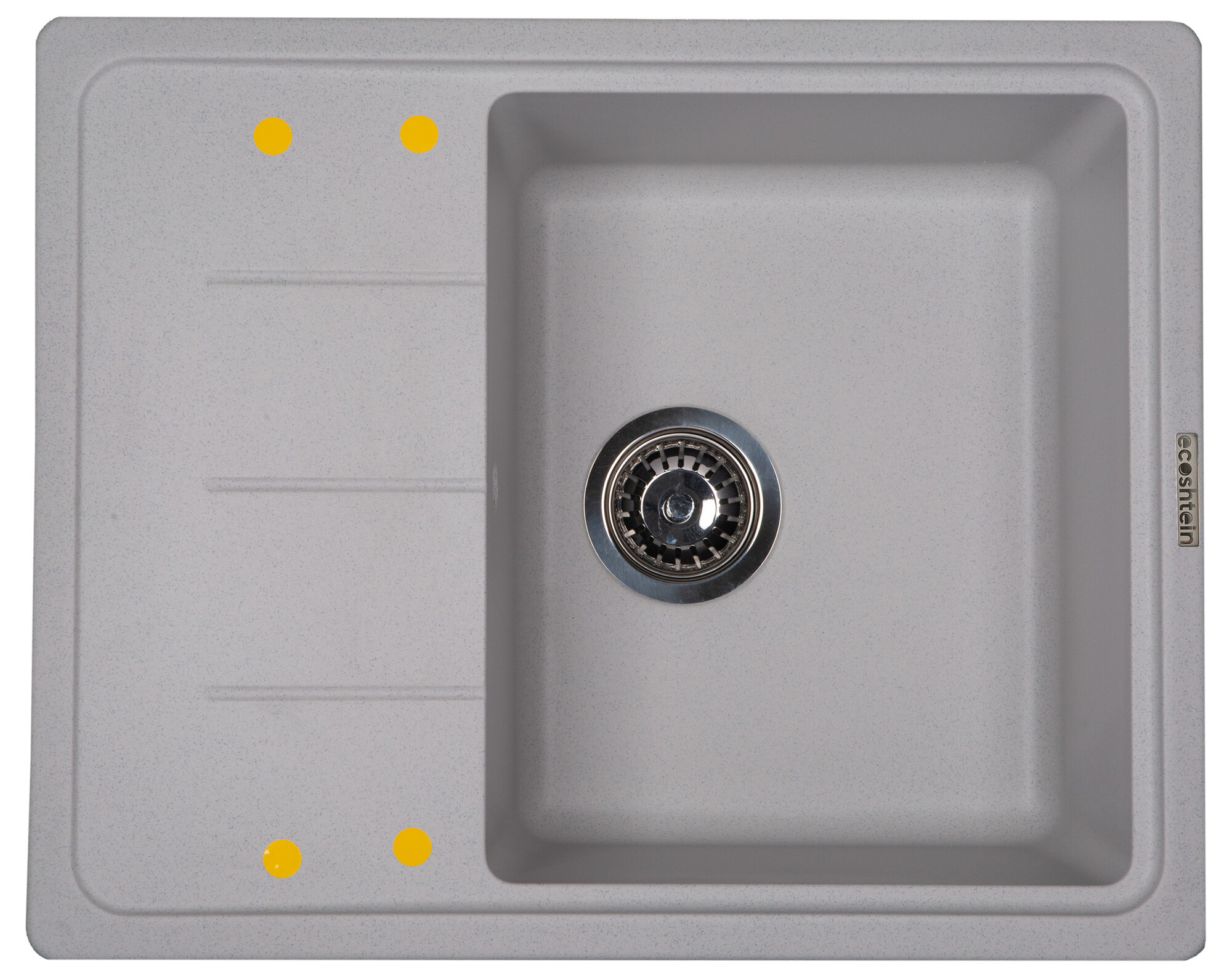 Кухонная мойка Ecoshtein RECHTECK 620 Серый шелк
