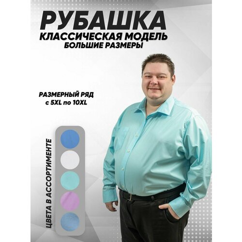 Рубашка Caress, размер 9XL, голубой