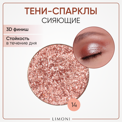 Тени для век Limoni Eye Shadow Prism, запасной блок 14 тон