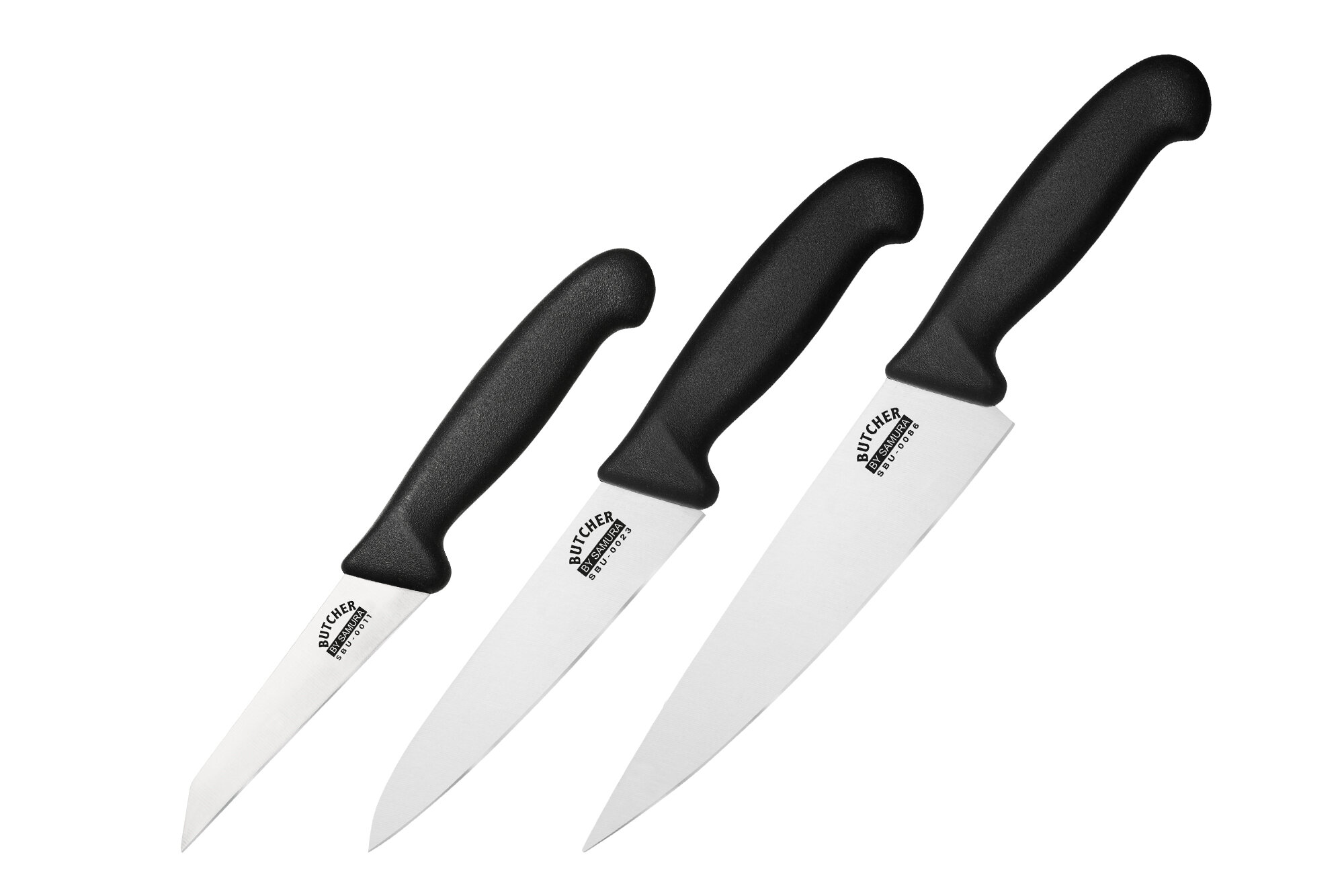 Набор из 3 ножей "Samura Butcher" (11, 23, 86), ТЭП, AUS-8, SBU-0220