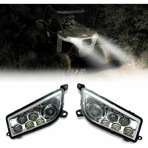 Фары головного света светодиодные LED для квадроцикла Polaris RZR 1000 2413135 2412336 27340₽