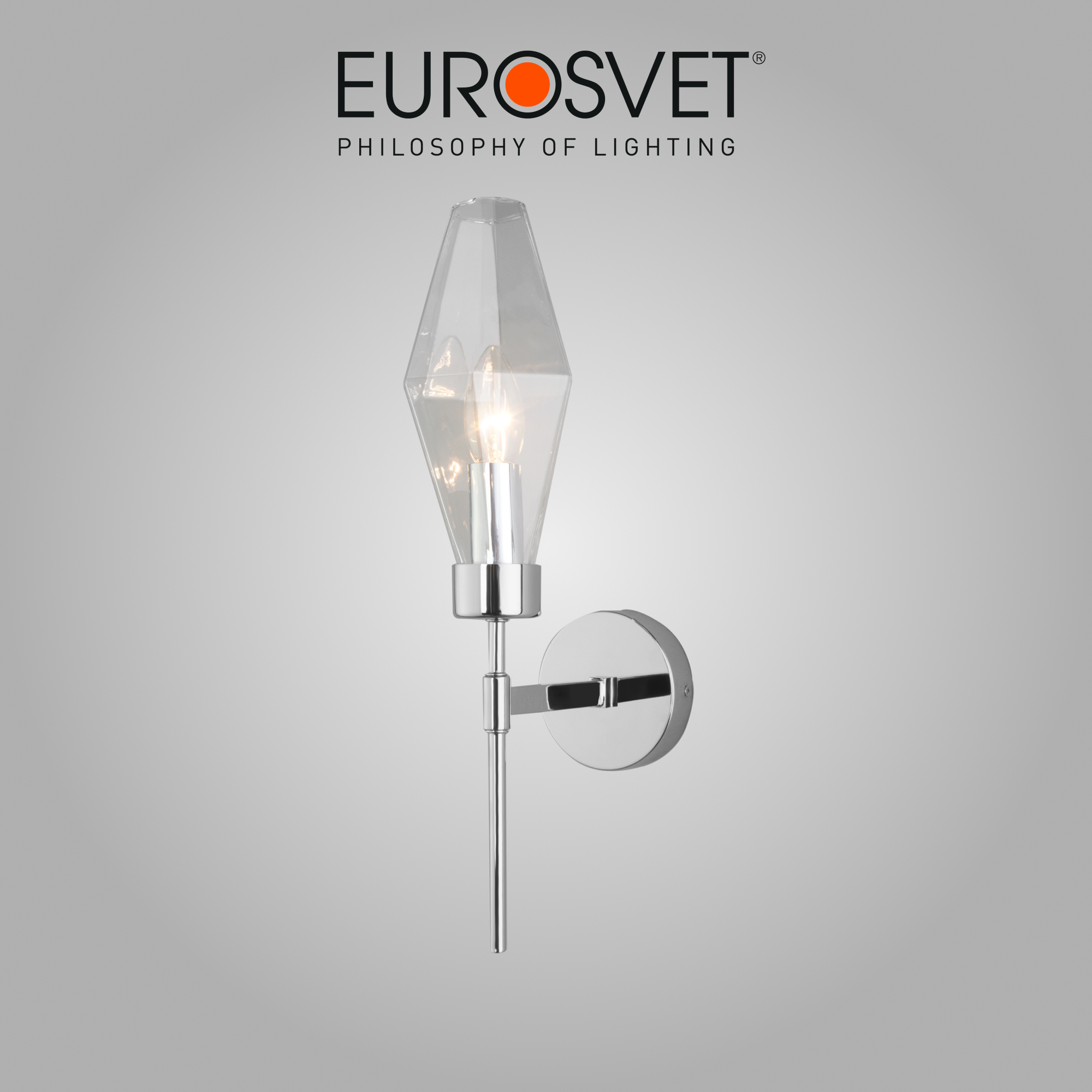 Бра Настенный светильник Eurosvet Prism 60143/1, цвет хром
