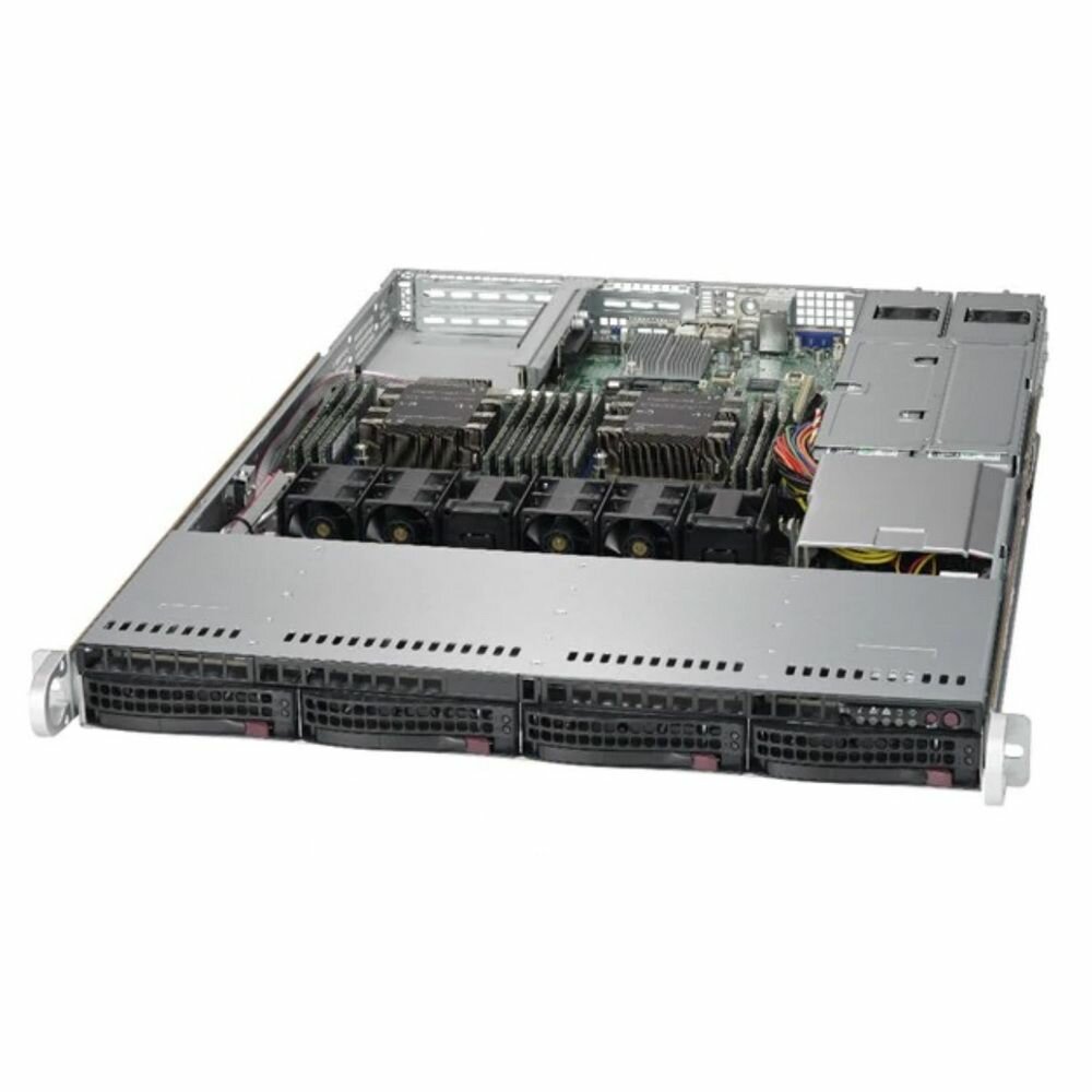 SuperMicro Платформа системного блока SuperMicro SYS-6019P-WTR 1U, 2xLGA3647 (up to 165W), 12xDDR4, 4x3.5, 2x1GbE, 3xPCIE, 2x750W (815TQC-R706WB2, X11DDW-L) (263479) SYS-6019P-WTR