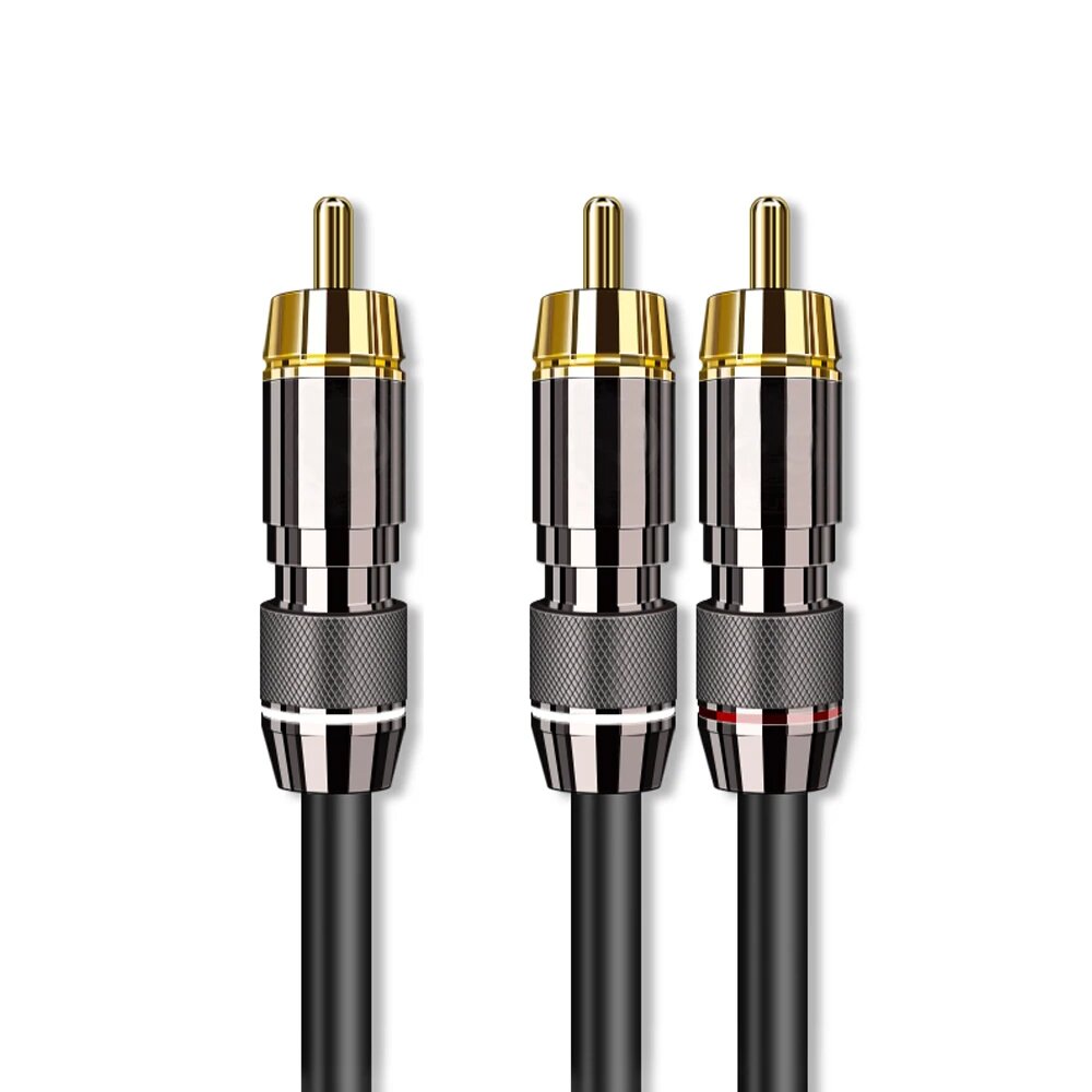 Аудиокабель MOWU 1 RCA на 2 RCA для усилителя сабвуфера, динамика, DVD ...