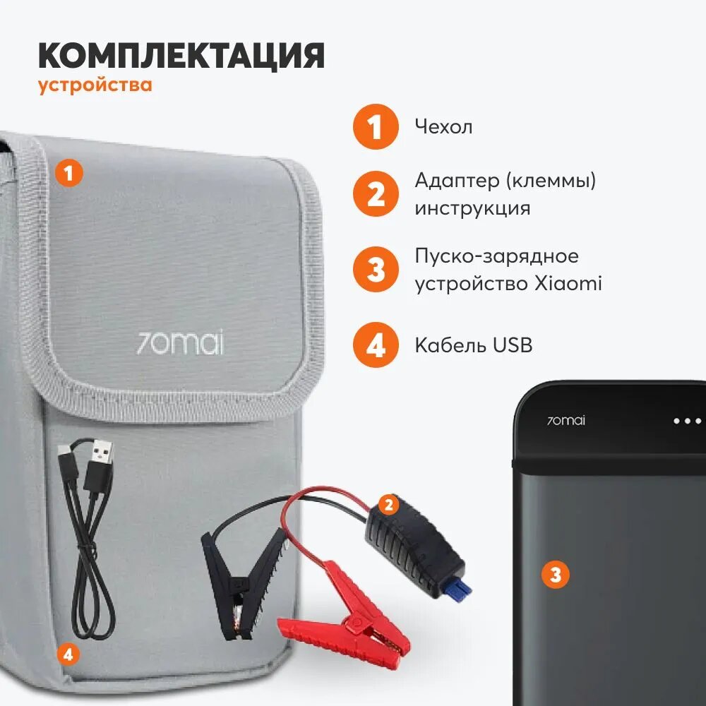 Пуско-зарядное устройство 70mai Jump Starter Midrive PS01 — фото 1