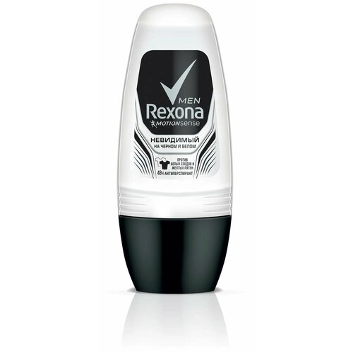 Дезодорант ролик REXONA MEN Невидимый на черном и белом 50мл 2 шт 592₽