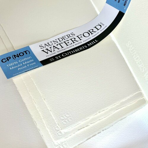 Акварельная бумага 5 листов 56х76см, 190гр/м2, C, P, Saunders Waterford, White, артикул 5121900101CB-5